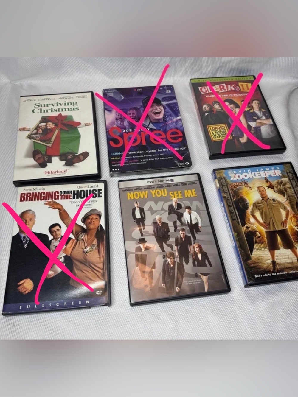 Movie DVD lot (zookeeper, now you see me, surviving Christmas)